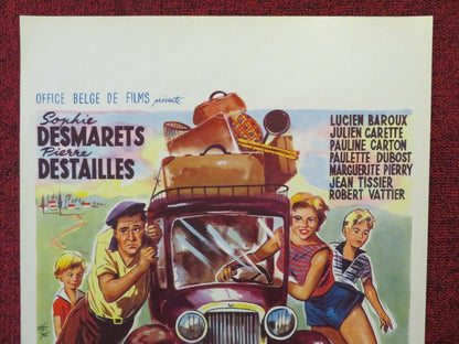 LES SACREES VACANCES BELGIUM (21"x13.5") POSTER PIERRE DESTAILLES 1956 Movie posters