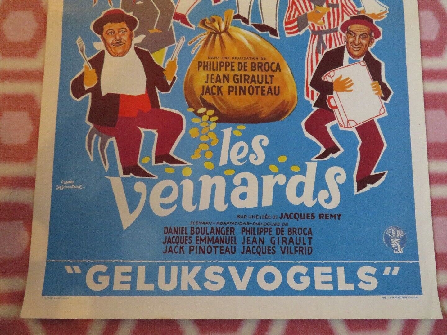 LES VEINARDS/ People in Luck BELGIUM (21.5"x 14") POSTER FRANCIS BLANCHE 1963 - Rendezvous Cinema