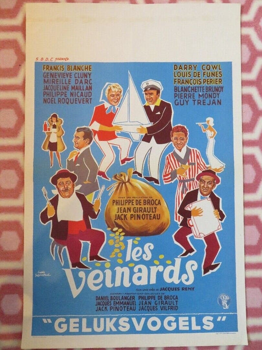 LES VEINARDS/ People in Luck BELGIUM (21.5"x 14") POSTER FRANCIS BLANCHE 1963 - Rendezvous Cinema