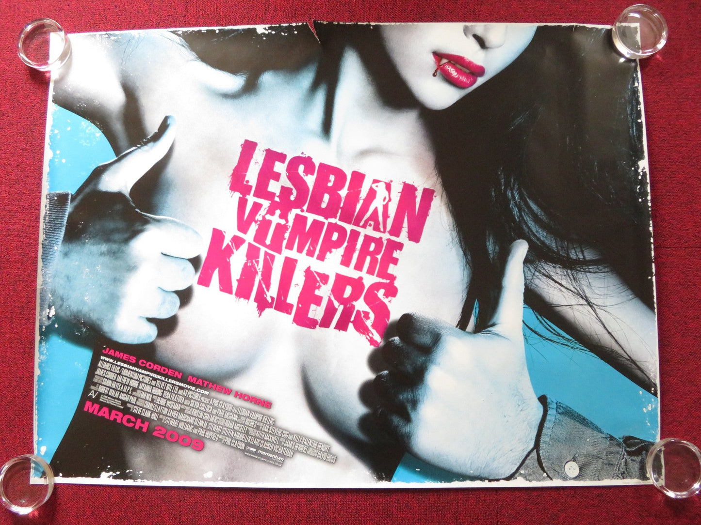 LESBIAN VAMPIRE KILLERS UK QUAD (30"x 40") ROLLED POSTER J. CORDEN M. HORNE 2009 Rendezvous Cinema Movie posters