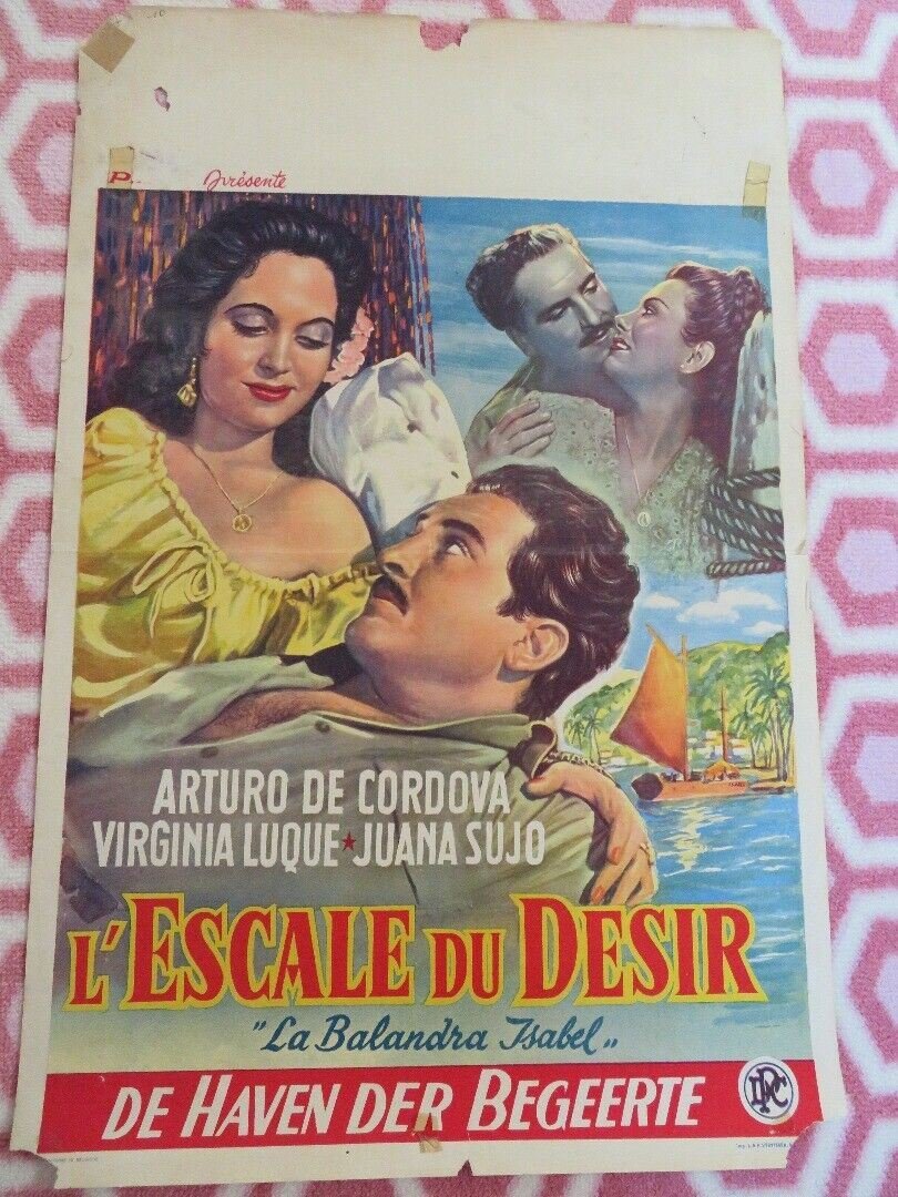 L'ESCALE DU DESIR BELGIUM (21.5"x 14") POSTER ARTURO DE CORDOVA VIRGINIA LUQUE Movie posters