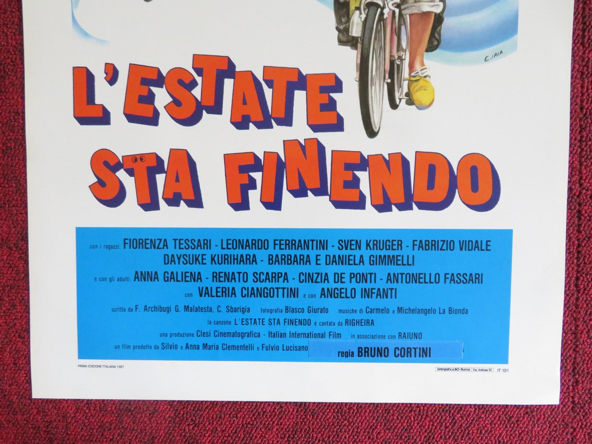 L'ESTATE STA FINENDO ITALIAN LOCANDINA POSTER FIORENZA TESSARI 1987 Rendezvous Cinema Movie posters