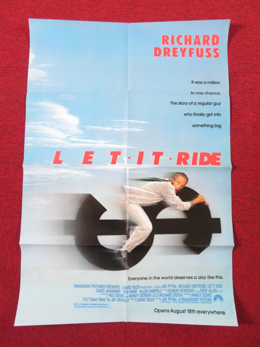 LET IT RIDE FOLDED US ONE SHEET POSTER RICHARD DREYFUSS DAVID JOHANSEN 1989 Rendezvous Cinema Movie posters