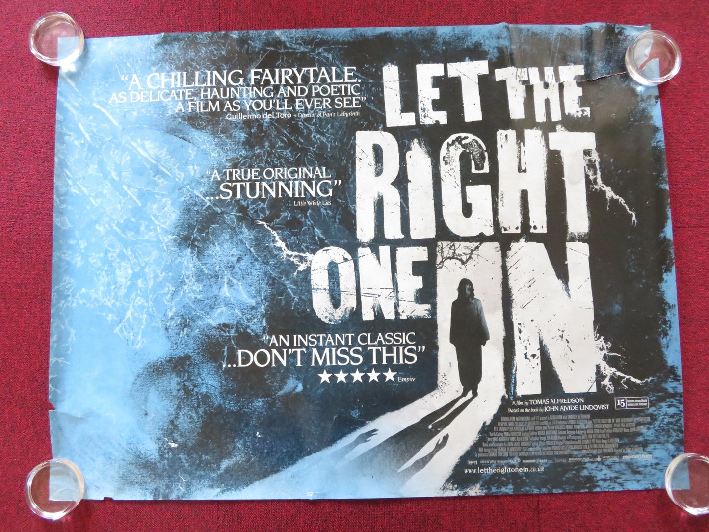 LET THE RIGHT ONE IN UK QUAD (30"x 40") ROLLED POSTER KARE HEDEBRANT 2008 Rendezvous Cinema Movie posters