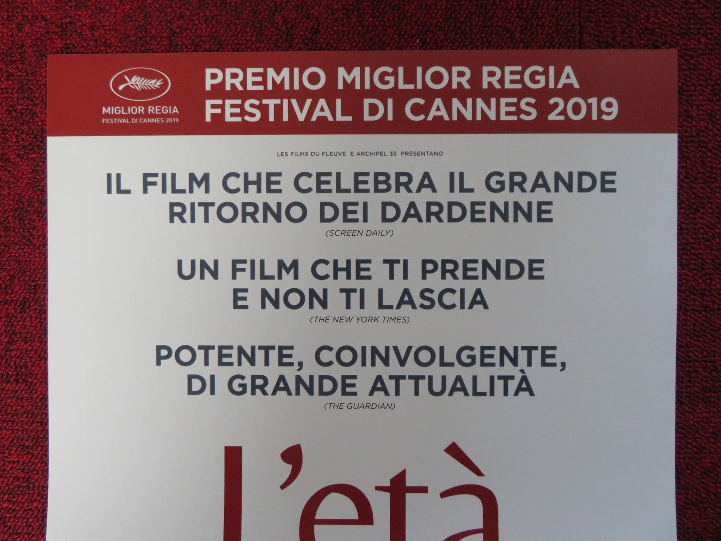 L'ETA GIOVANE ITALIAN LOCANDINA POSTER IDIR BEN ADDI OLIVIER BONNAUD 2019 Rendezvous Cinema Movie posters