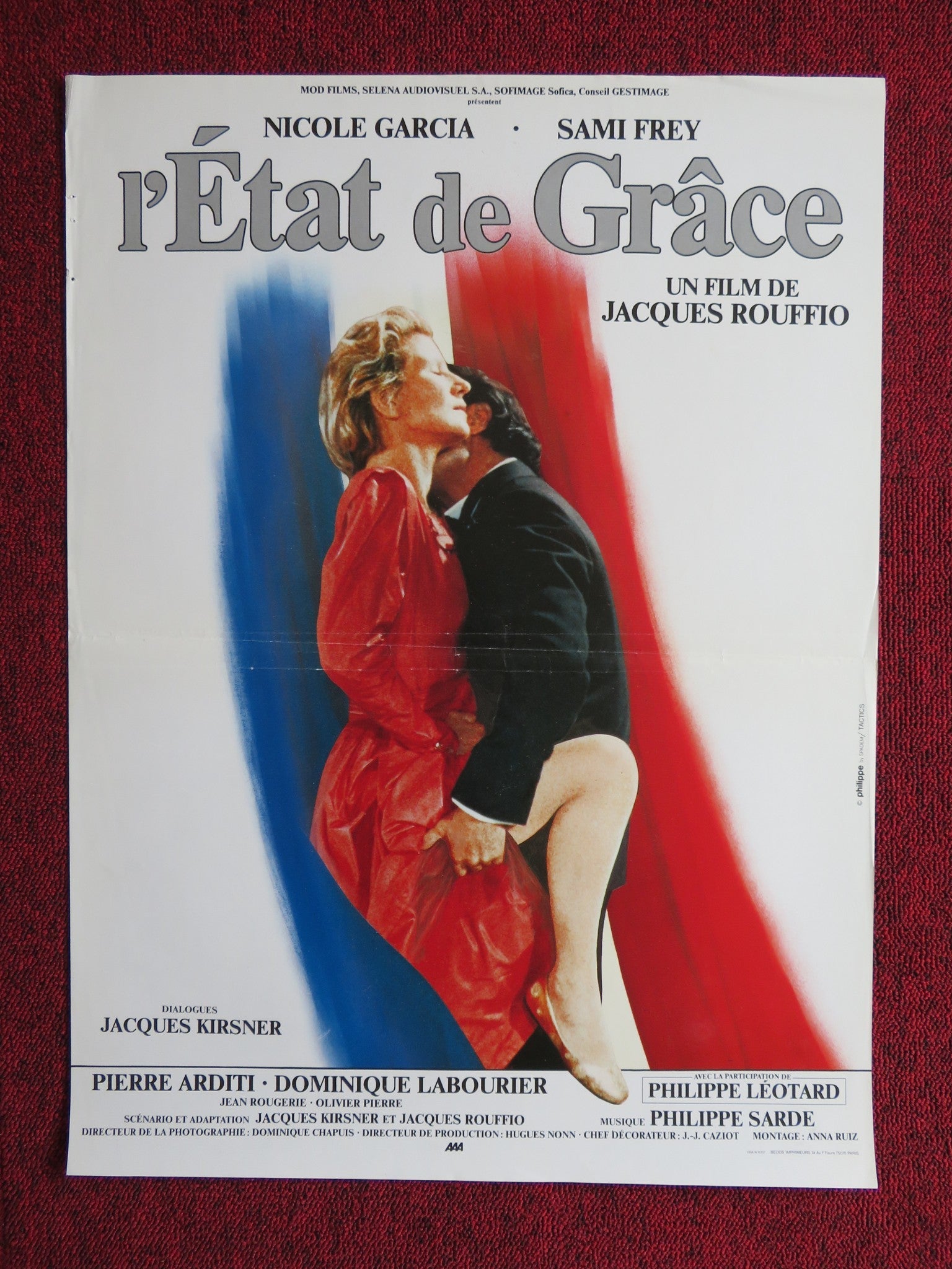 L'ETAT DE GRACE FRENCH POSTER NICOLE GARCIA SAMI FREY 1986 Rendezvous Cinema Movie posters