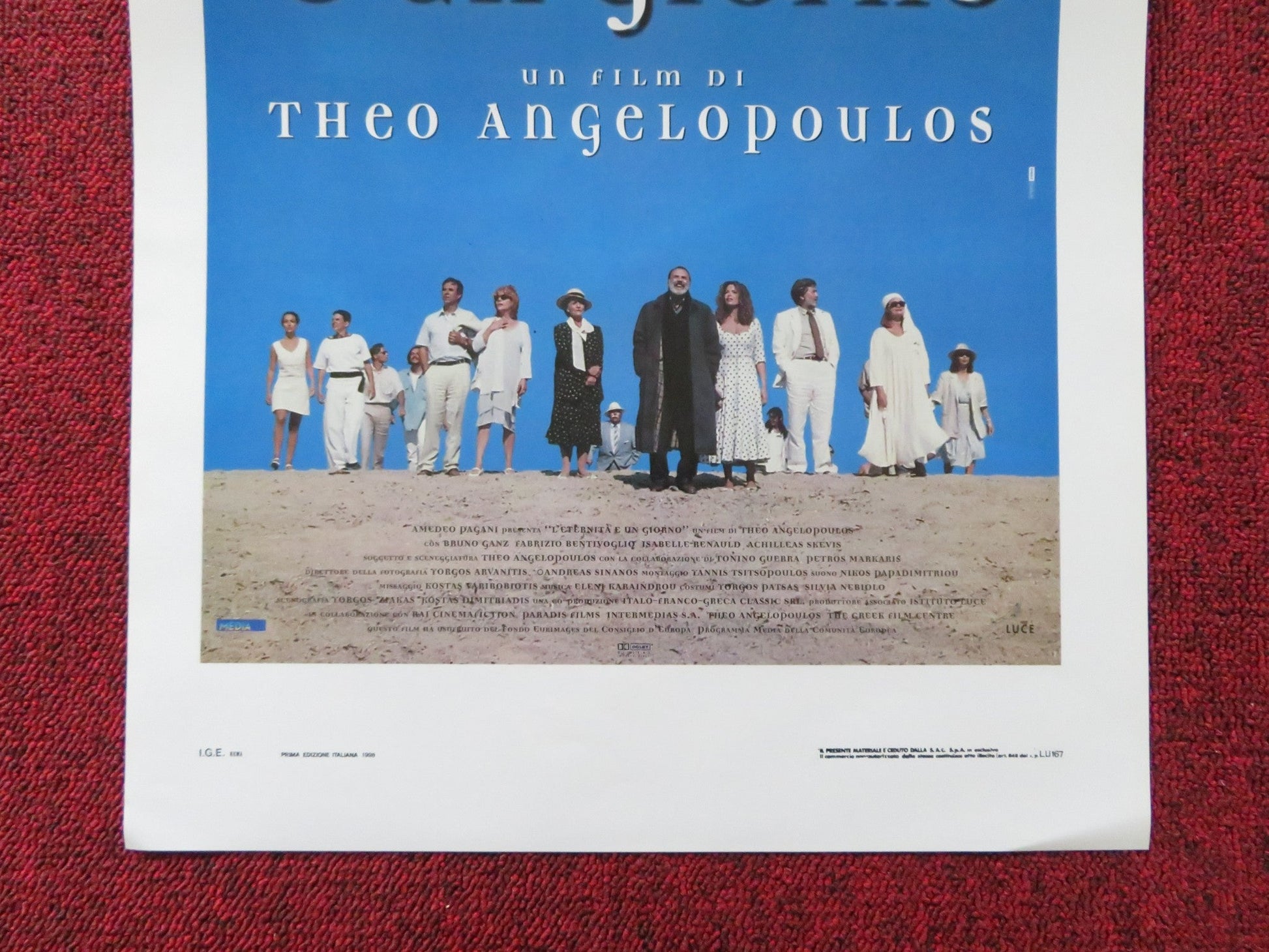 L'ETERNITA E UN GIORNO ITALIAN LOCANDINA POSTER BRUNO GANZ F.BENTIVOGLIO 1998 Rendezvous Cinema Movie posters