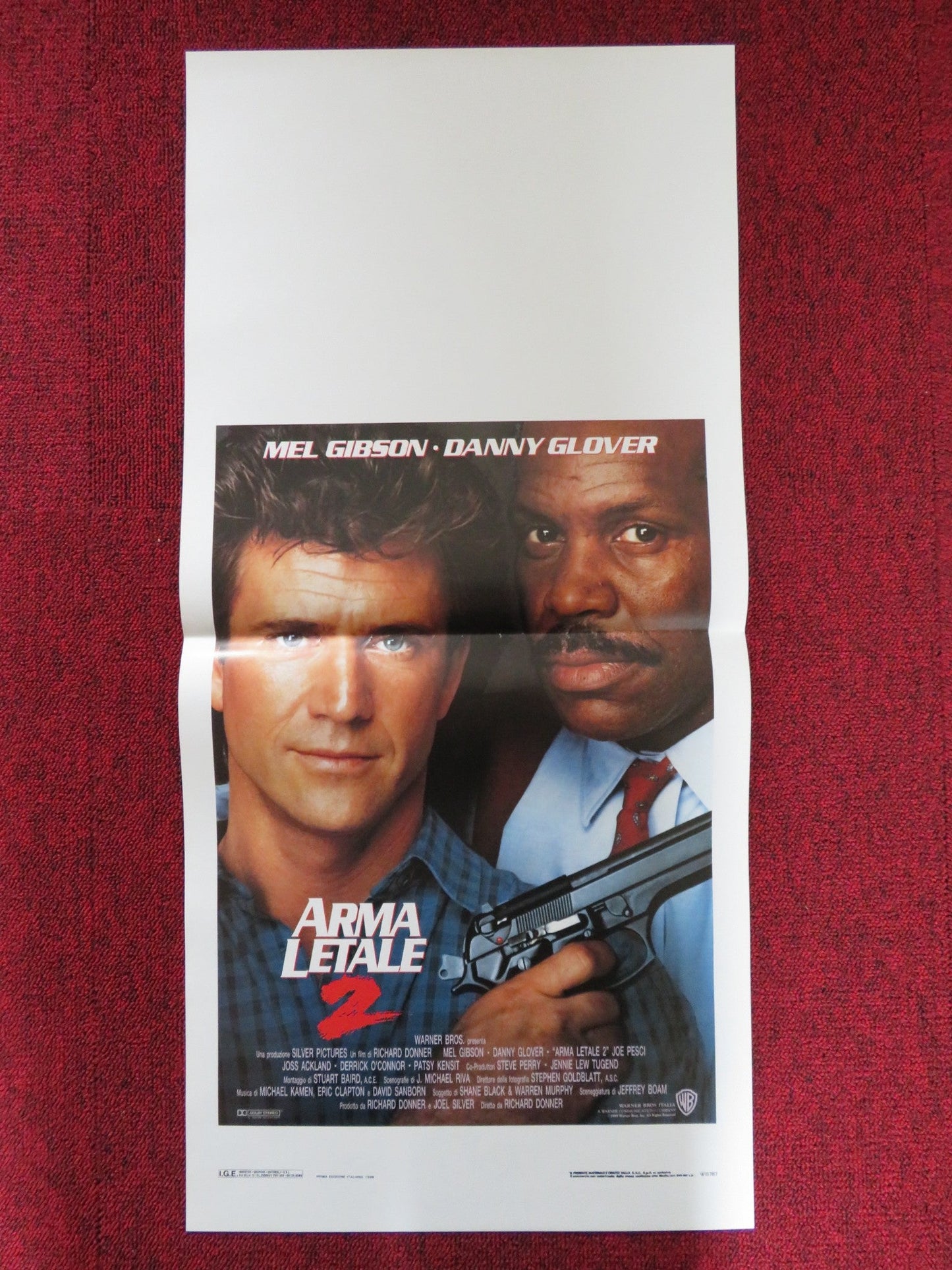 LETHAL WEAPON 2 ITALIAN LOCANDINA POSTER MEL GIBSON DANNY GLOVER 1989 Rendezvous Cinema Movie posters