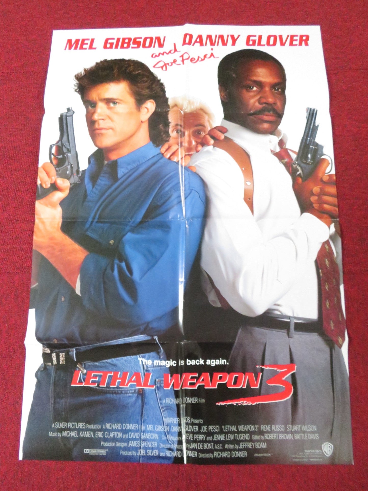 LETHAL WEAPON 3 - ADVANCE ONE SHEET FOLDED US ONE SHEET POSTER MEL GIBSON 1992 Rendezvous Cinema Movie posters