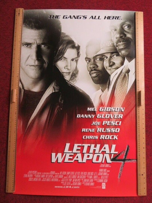 LETHAL WEAPON 4 US ONE SHEET ROLLED POSTER MEL GIBSON DANNY GLOVER 1998 Movie posters
