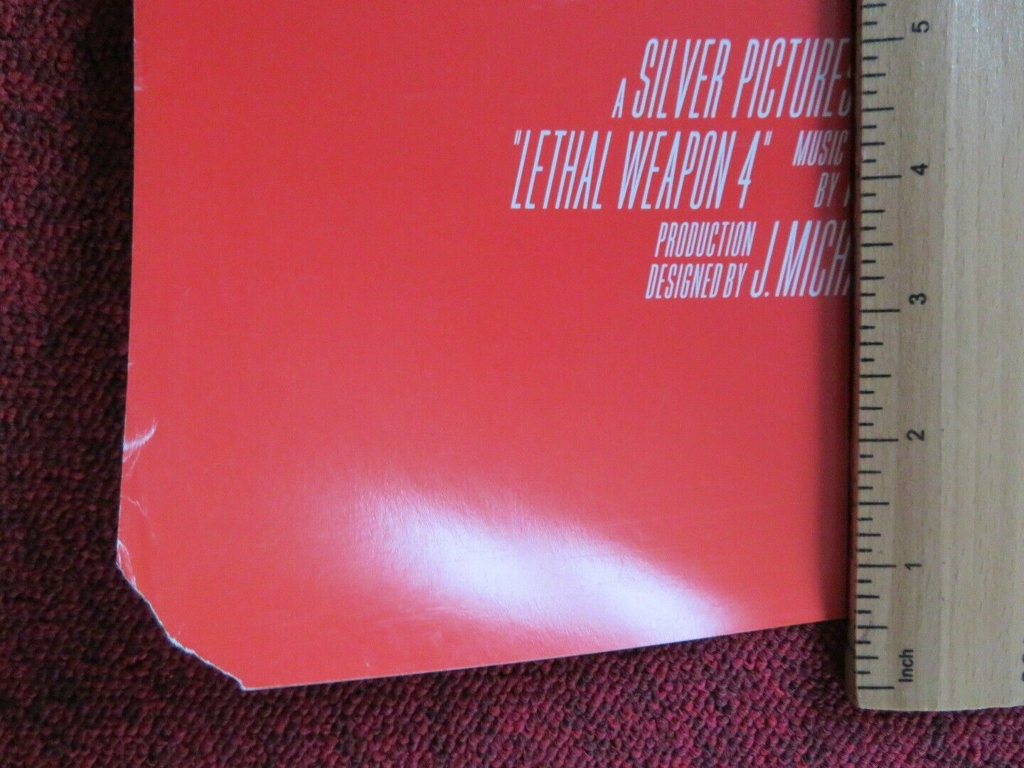 LETHAL WEAPON 4 US ONE SHEET ROLLED POSTER MEL GIBSON DANNY GLOVER 1998 Movie posters