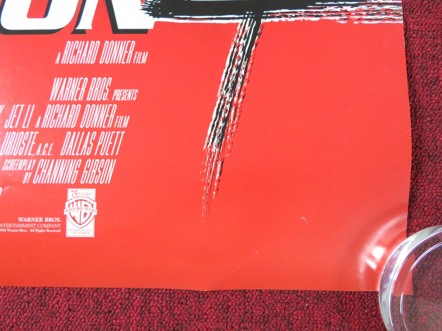 LETHAL WEAPON 4 US ONE SHEET ROLLED POSTER MEL GIBSON DANNY GLOVER JET LI 1998 Rendezvous Cinema Movie posters