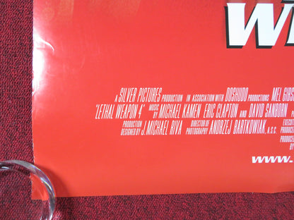 LETHAL WEAPON 4 US ONE SHEET ROLLED POSTER MEL GIBSON DANNY GLOVER JET LI 1998 Rendezvous Cinema Movie posters