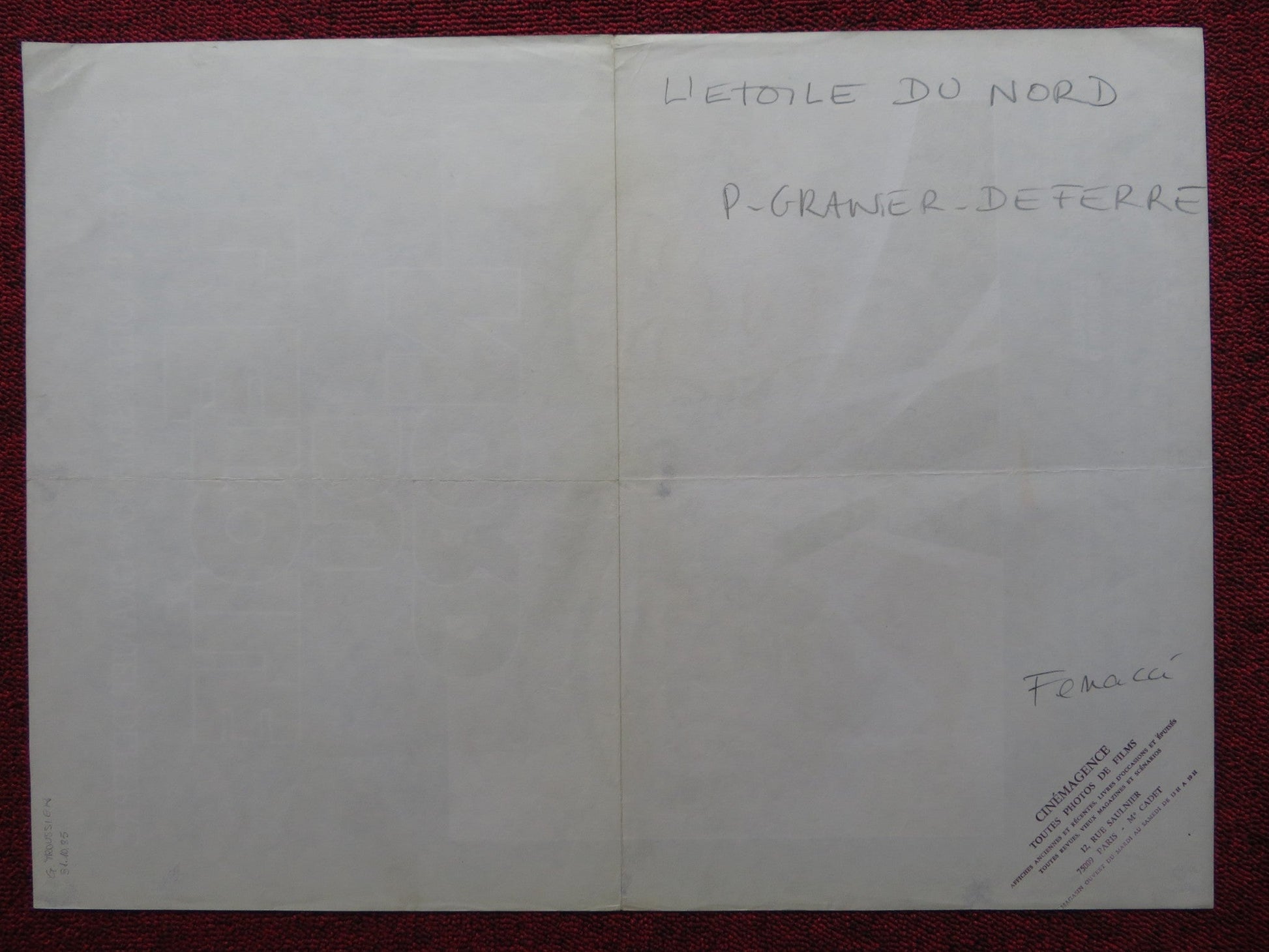 L'ETOILE DU NORD / THE NORTH STAR FRENCH POSTER SIMONE SIGNORET P NOIRET 1982 Rendezvous Cinema Movie posters