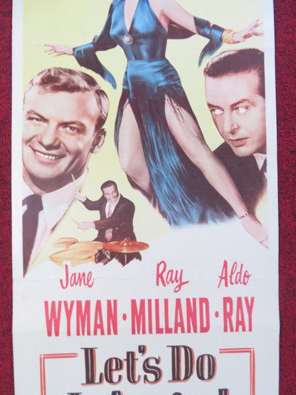 LET'S DO IT AGAIN US INSERT (14"x 36") POSTER JANE WYMAN RAY MILLAND 1953 Rendezvous Cinema Movie posters