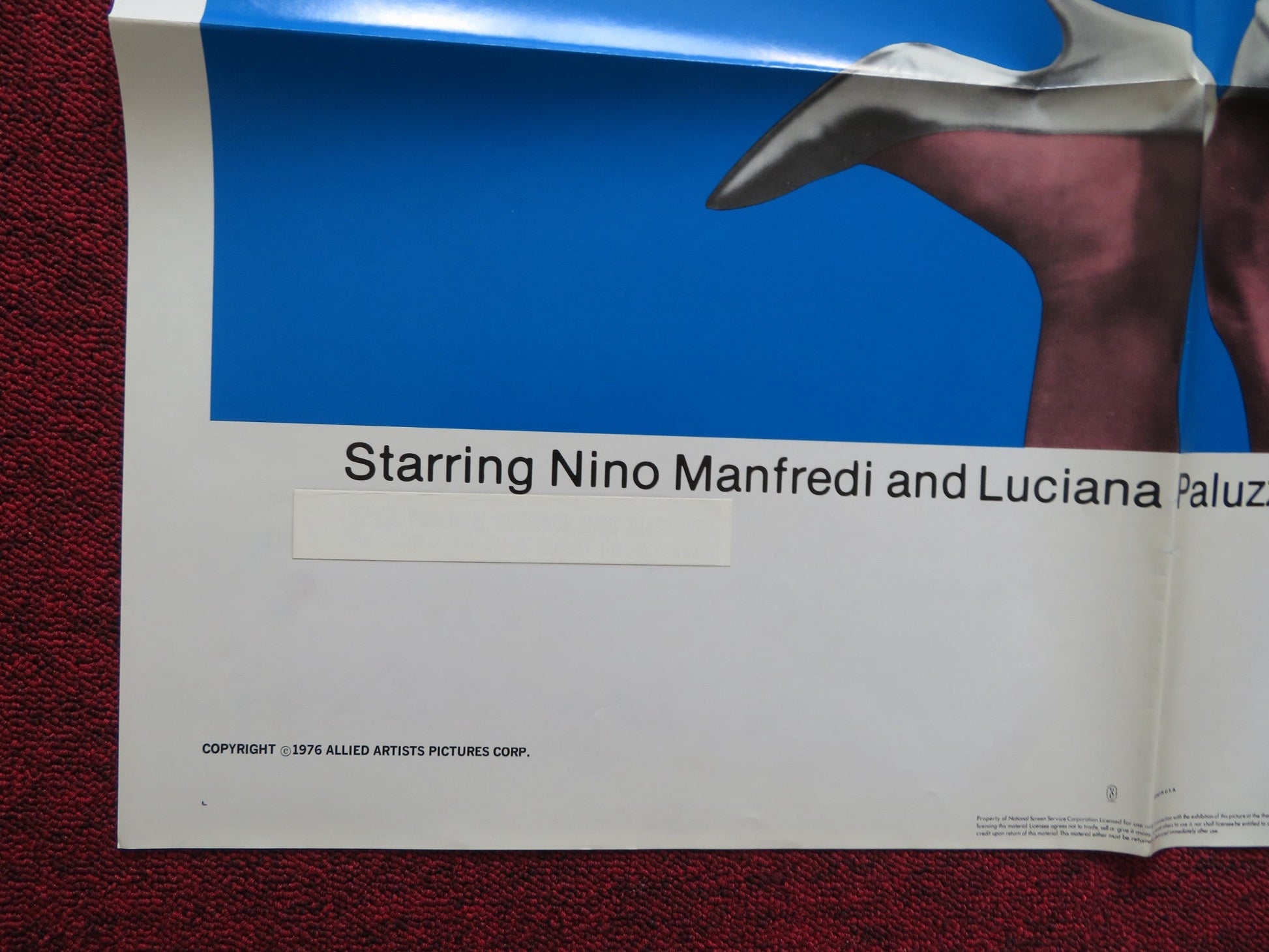 LET'S TALK ABOUT MEN FOLDED US ONE SHEET POSTER NINO MANFREDI L. PALUZZI 1976 Rendezvous Cinema Movie posters