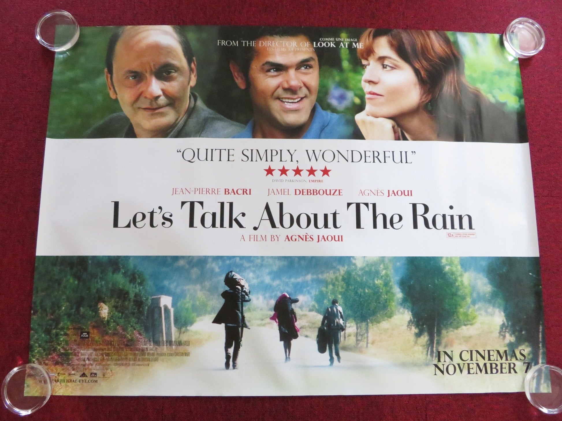 LET'S TALK ABOUT THE RAIN UK QUAD ROLLED POSTER AGNES JAOUI BACRI 2008 Rendezvous Cinema Movie posters