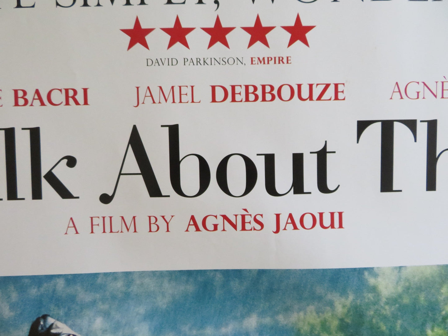 LET'S TALK ABOUT THE RAIN UK QUAD ROLLED POSTER AGNES JAOUI BACRI 2008 Rendezvous Cinema Movie posters