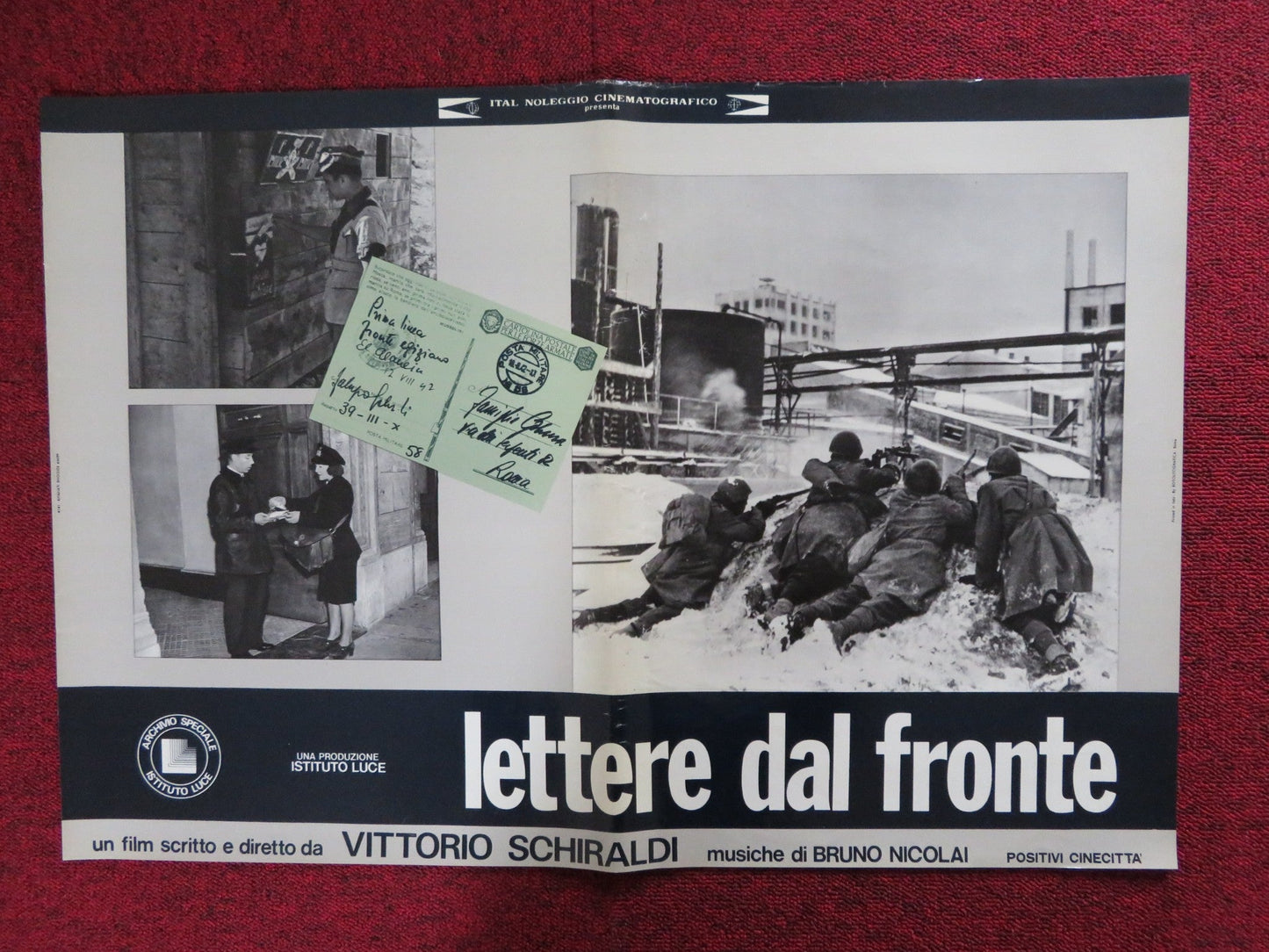 LETTERE DAL FRONTE - C ITALIAN FOTOBUSTA POSTER VITTORIO SCHIRALDI 1975 Rendezvous Cinema Movie posters