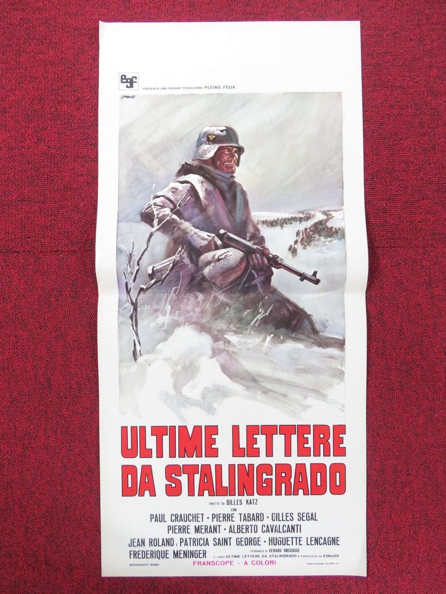 LETTERS FROM STALINGRAD ITALIAN LOCANDINA POSTER PAUL CRAUCHET P. TABARD 1971 Rendezvous Cinema Movie posters