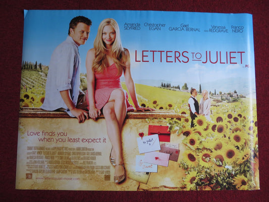 LETTERS TO JULIET UK QUAD (30"x 40") ROLLED POSTER AMANDA SEYFRIED 2010 Rendezvous Cinema Movie posters