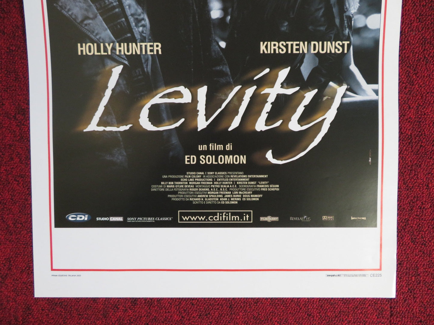 LEVITY ITALIAN LOCANDINA POSTER MORGAN FREEMAN BILLY BOB THORNTON 2003 Rendezvous Cinema Movie posters