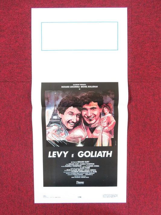 LEVY E GOLIATH ITALIAN LOCANDINA POSTER RICHARD ANCONINA MICHEL BOUJENAH 1987 Rendezvous Cinema Movie posters