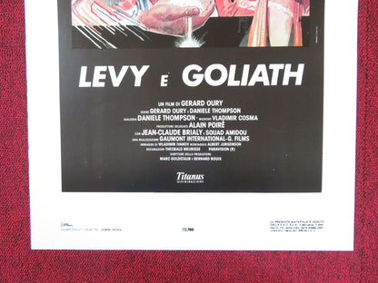 LEVY E GOLIATH ITALIAN LOCANDINA POSTER RICHARD ANCONINA MICHEL BOUJENAH 1987 Rendezvous Cinema Movie posters