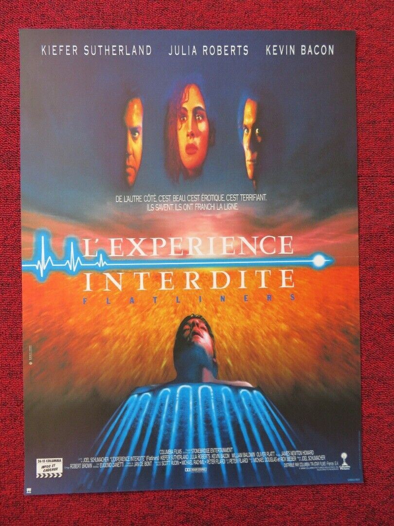 L'EXPERIENCE INTERDITE / FLATLINERS FRENCH (15"x 20.5") POSTER SUTHERLAND BACON Movie posters