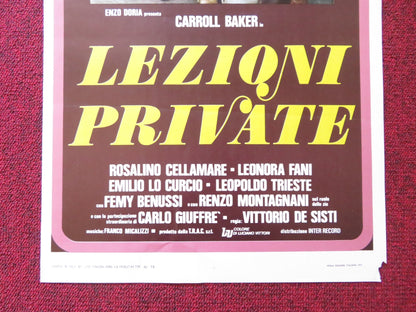 LEZIONI PRIVATE ITALIAN LOCANDINA POSTER CARROLL BAKER ROSALINO CELLAMARE 1975 Rendezvous Cinema Movie posters