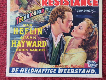 L'HEROIQUE RESISTANCE / TAP ROOTS BELGIUM (21"x14") POSTER VAN HEFLIN 1948 Movie posters
