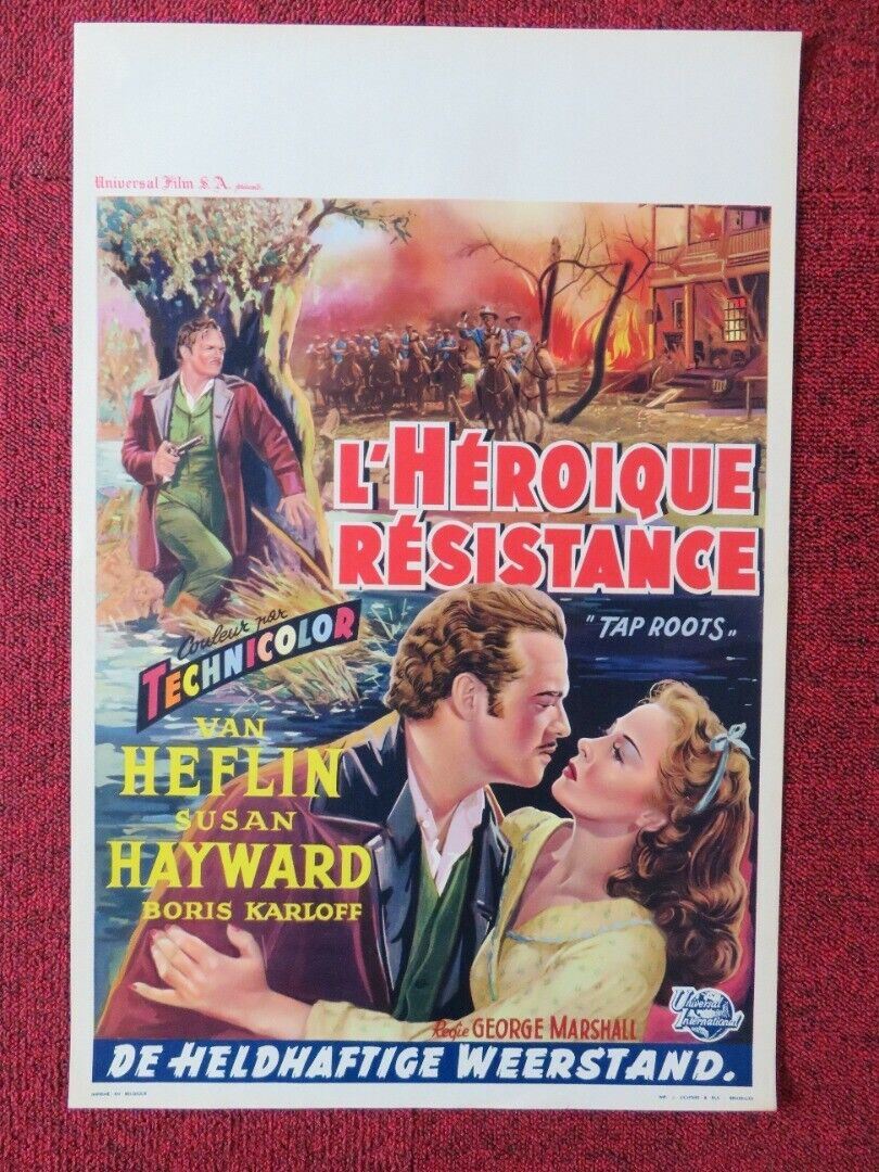 L'HEROIQUE RESISTANCE / TAP ROOTS BELGIUM (21"x14") POSTER VAN HEFLIN 1948 Movie posters