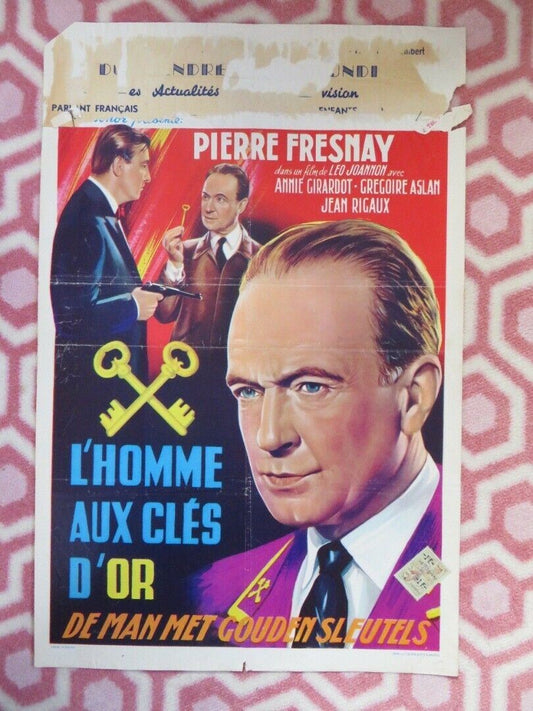 L'HOMME AUX CLES D'OR BELGIUM (21.5"x14") POSTER PIERRE FRESNAY 1956 Movie posters
