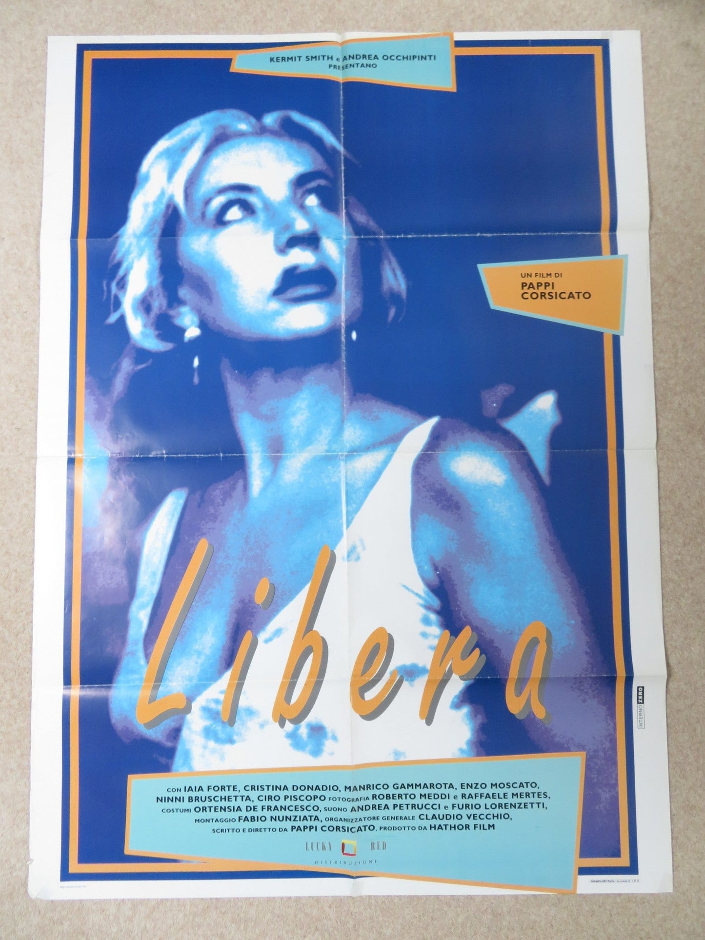 LIBERA ITALIAN 2 FOGLIO POSTER IAIA FORTE CRISTINA DONADIO 1993 - b Rendezvous Cinema Movie posters