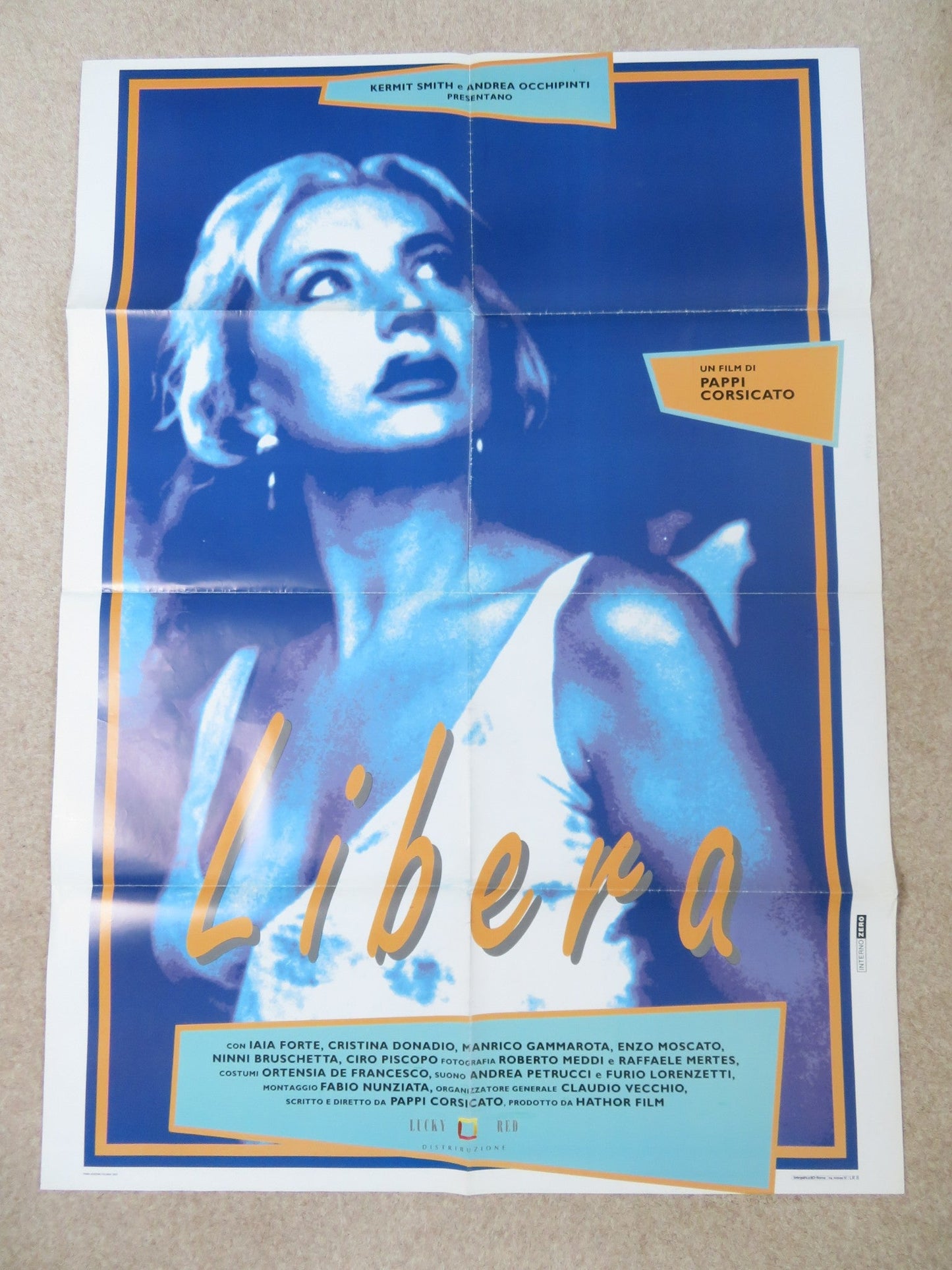 LIBERA ITALIAN 2 FOGLIO POSTER LAIA FORTE CRISTINA DONADIO 1993 Rendezvous Cinema Movie posters