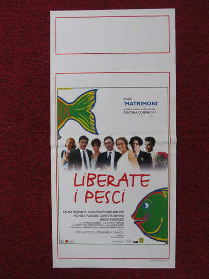 LIBERATE I PESCI! ITALIAN LOCANDINA POSTER LAURA MORANTE F. PAOLANTONI 1999 Rendezvous Cinema Movie posters