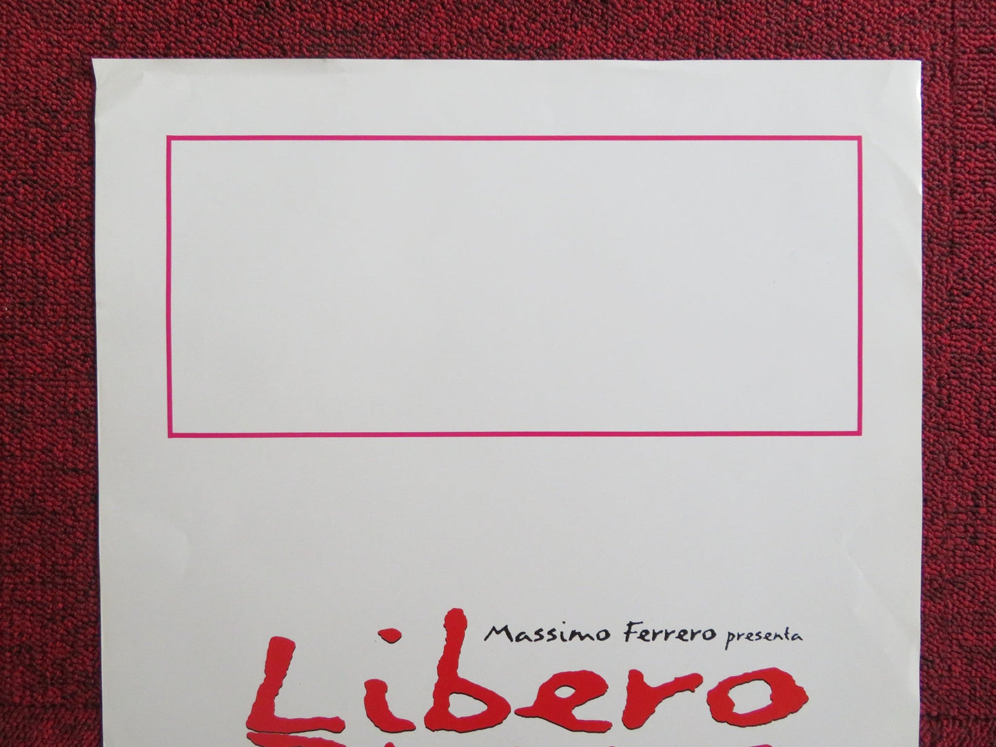LIBERO BURRO ITALIAN LOCANDINA POSTER SEGIO CASTELLITTO MARGARET MAZZANTINI 1999 Rendezvous Cinema Movie posters