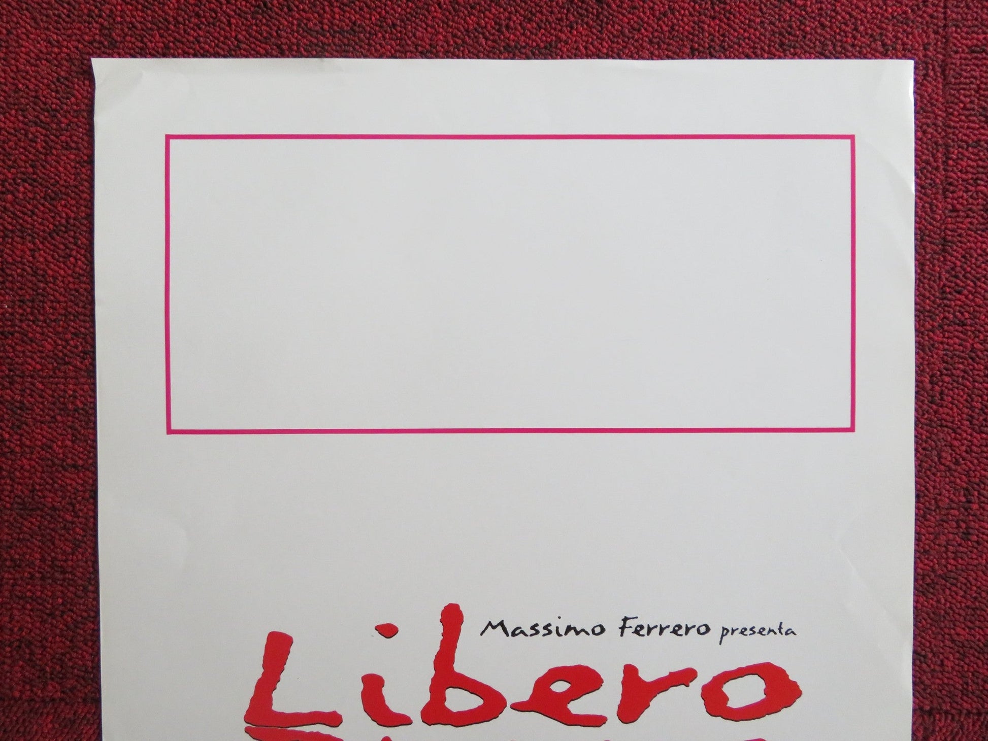 LIBERO BURRO ITALIAN LOCANDINA POSTER SEGIO CASTELLITTO MARGARET MAZZANTINI 1999 Rendezvous Cinema Movie posters
