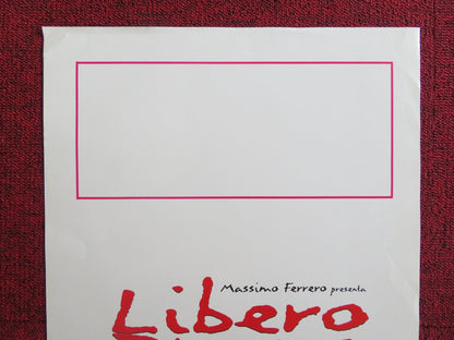 LIBERO BURRO ITALIAN LOCANDINA POSTER SEGIO CASTELLITTO MARGARET MAZZANTINI 1999 Rendezvous Cinema Movie posters