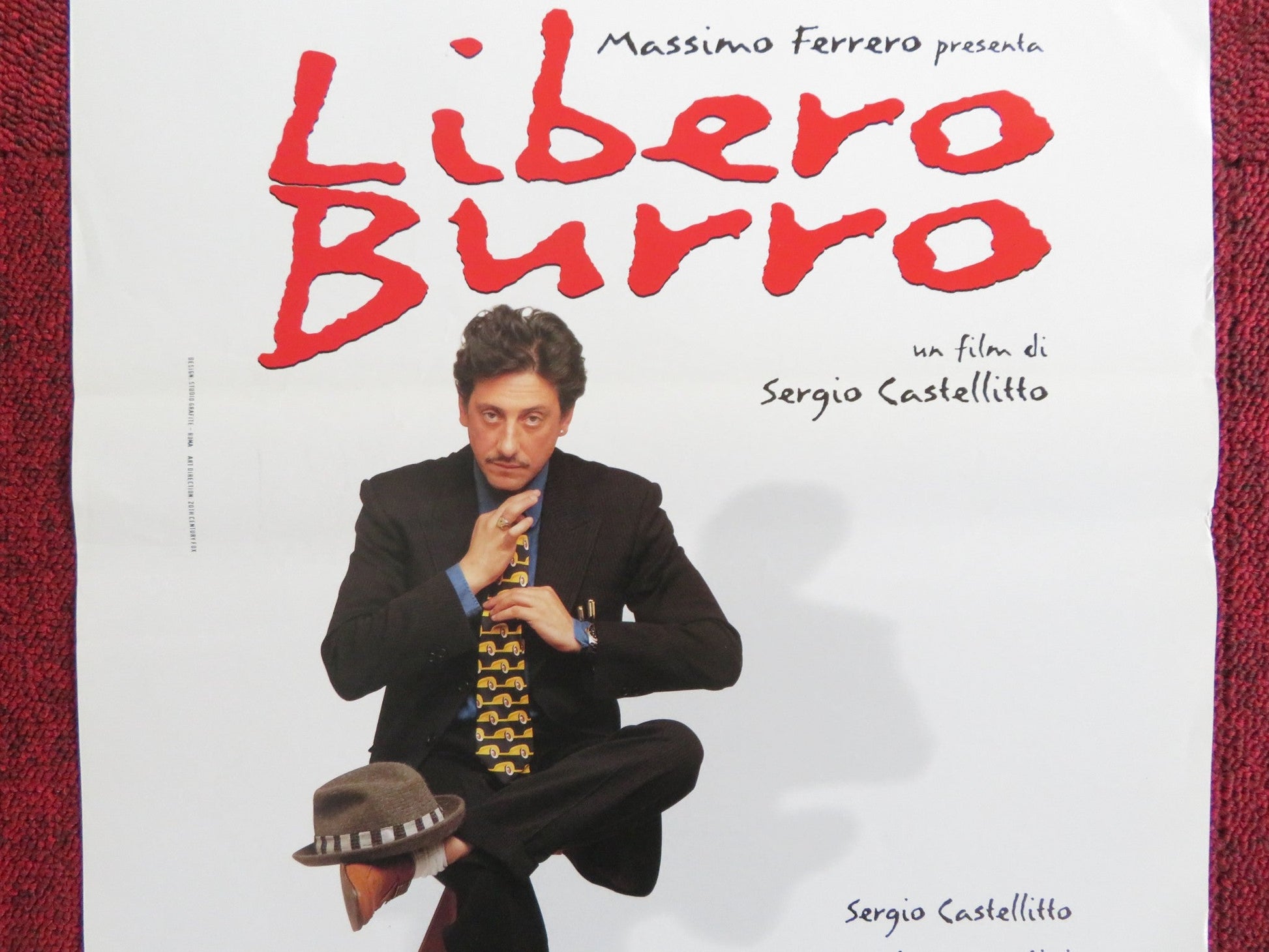 LIBERO BURRO ITALIAN LOCANDINA POSTER SEGIO CASTELLITTO MARGARET MAZZANTINI 1999 Rendezvous Cinema Movie posters