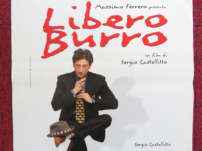 LIBERO BURRO ITALIAN LOCANDINA POSTER SEGIO CASTELLITTO MARGARET MAZZANTINI 1999 Rendezvous Cinema Movie posters