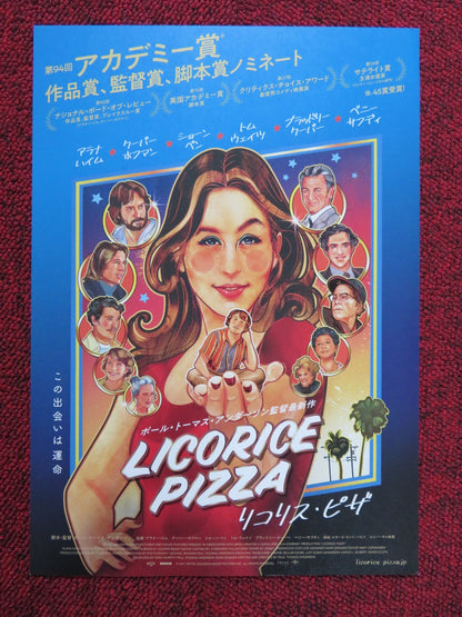 LICORICE PIZZA - A JAPANESE CHIRASHI (B5) POSTER ALANA HAIM WILL ANGAROLA 2021 Rendezvous Cinema Movie posters