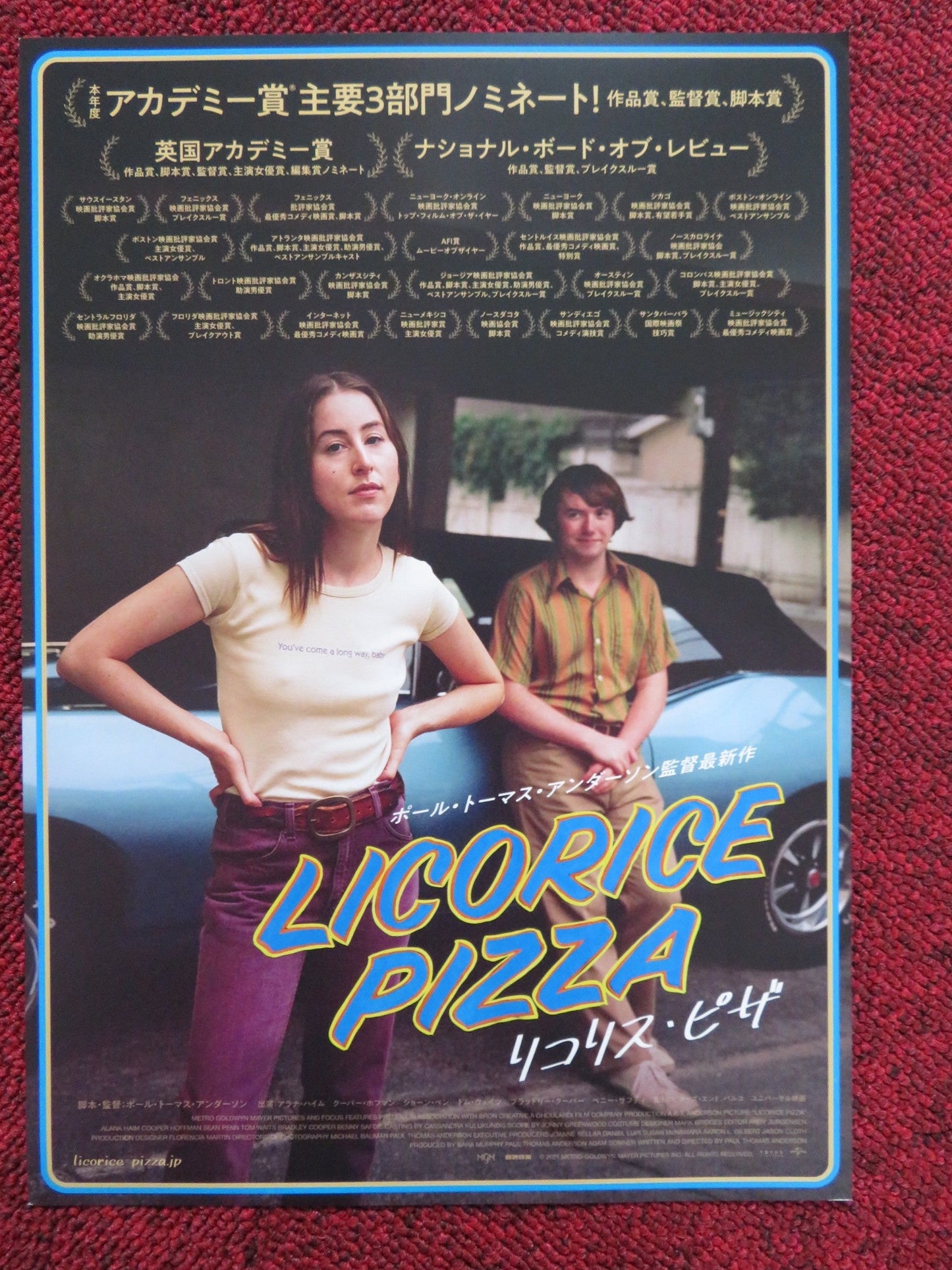 LICORICE PIZZA - B JAPANESE CHIRASHI (B5) POSTER ALANA HAIM WILL ANGAROLA 2021 Rendezvous Cinema Movie posters