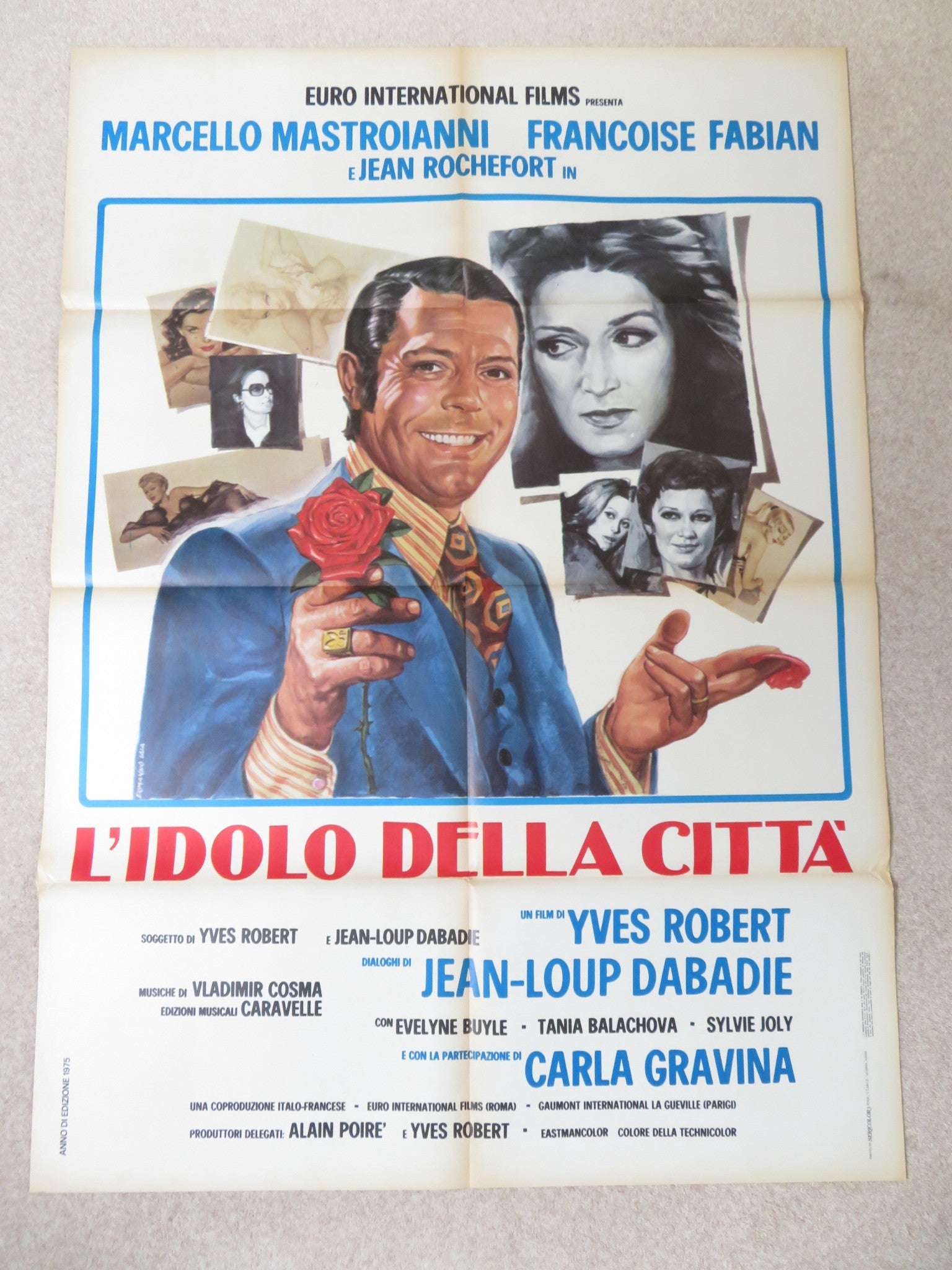 L'IDOLO DELLA CITTA ITALIAN 2 FOGLIO POSTER MARCELLO MASTROIANNI 1973 Rendezvous Cinema Movie posters