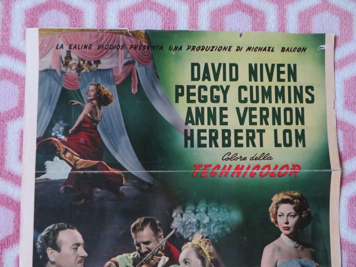 L'IDOLO / The Love Lottery ITALIAN LOCANDINA (24"x13") POSTER 1954 Movie posters