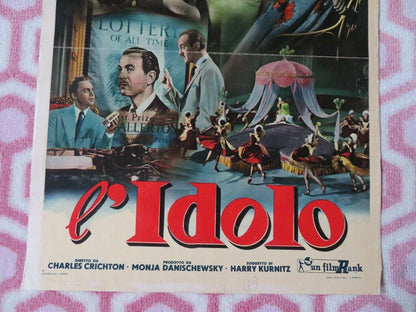 L'IDOLO / The Love Lottery ITALIAN LOCANDINA (24"x13") POSTER 1954 Movie posters