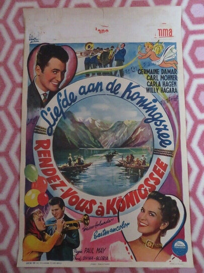 LIEFDE AAN DE KONINGSZEE/ Weißer Holunder BELGIUM (21.5"x 14") POSTER 1957 Movie posters