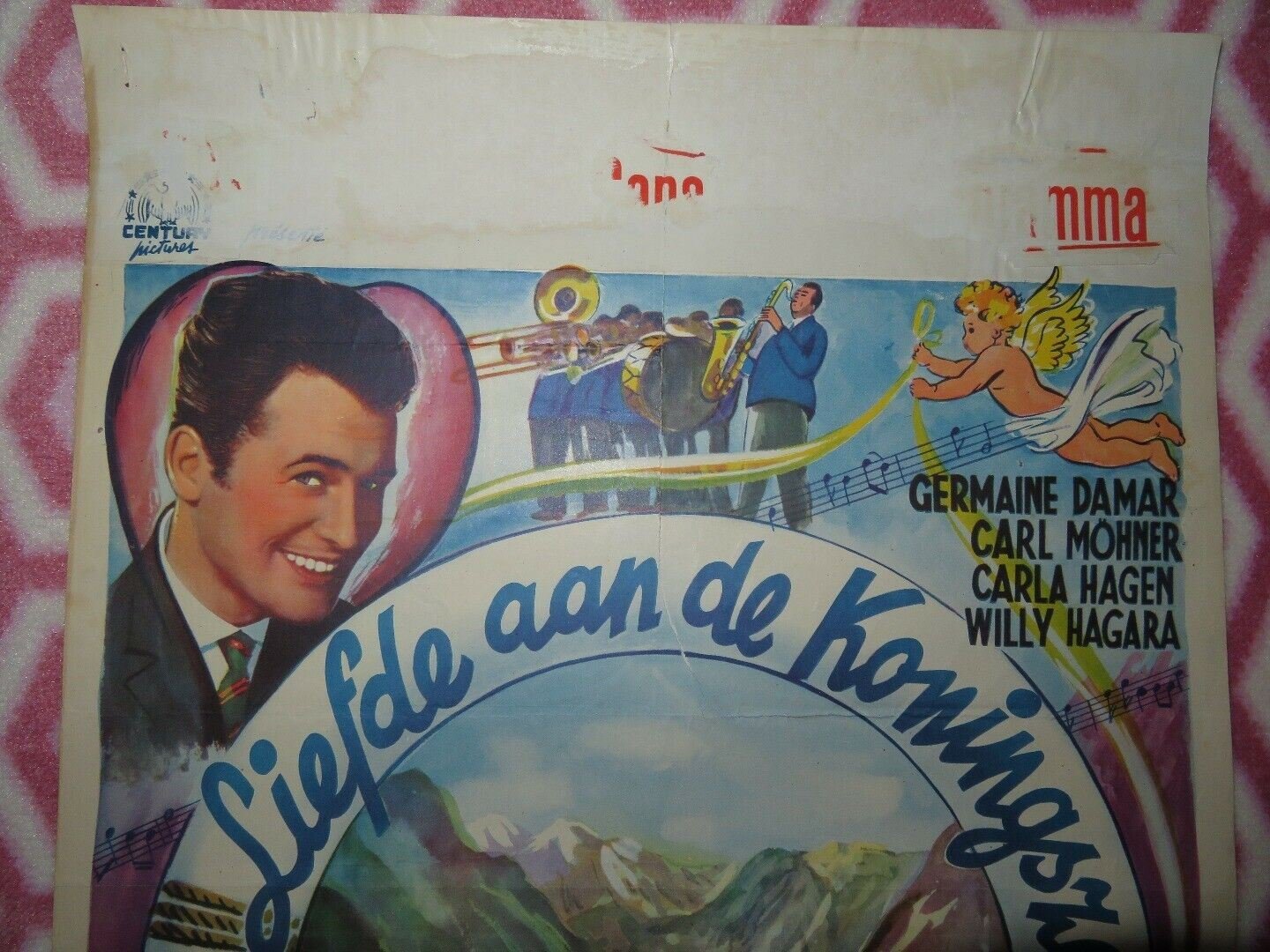 LIEFDE AAN DE KONINGSZEE/ Weißer Holunder BELGIUM (21.5"x 14") POSTER 1957 Movie posters