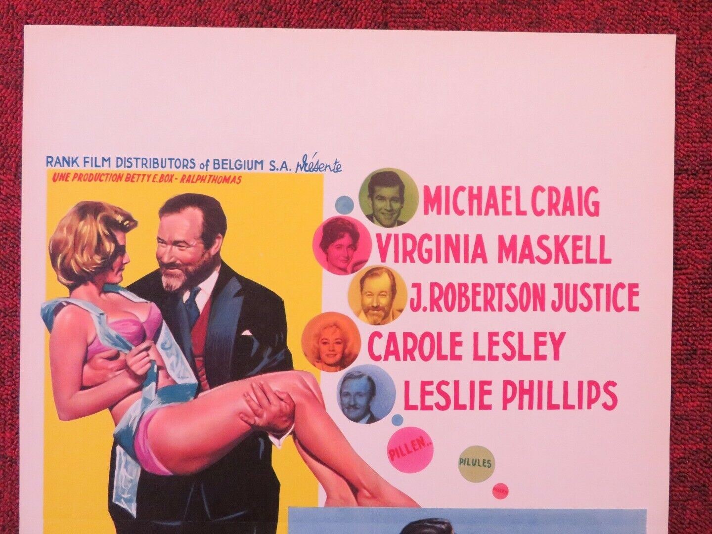 LIEFDE IN PILLEN / DOCTOR IN LOVE BELGIUM (21"x14") POSTER MICHAEL CRAIG 1960 Movie posters