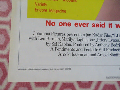 LIES MY FATHER TOLD ME US ONE SHEET POSTER YOSSI YADIN LEN BIRMAN '75 Rendezvous Cinema Movie posters